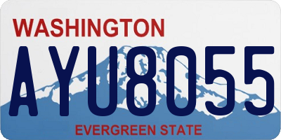 WA license plate AYU8055