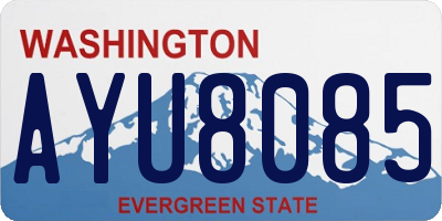 WA license plate AYU8085