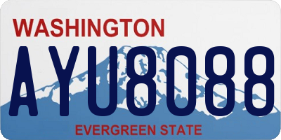 WA license plate AYU8088