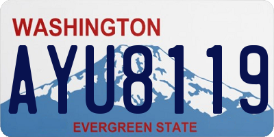 WA license plate AYU8119