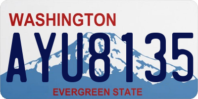 WA license plate AYU8135