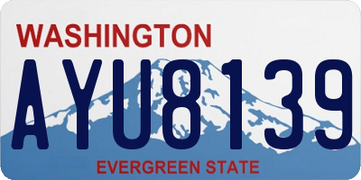 WA license plate AYU8139