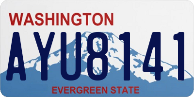 WA license plate AYU8141