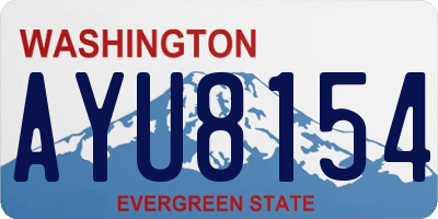 WA license plate AYU8154