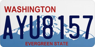 WA license plate AYU8157