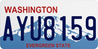 WA license plate AYU8159