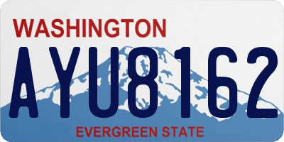 WA license plate AYU8162
