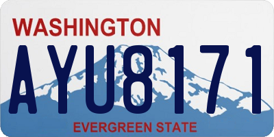 WA license plate AYU8171