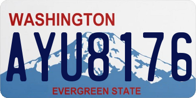 WA license plate AYU8176