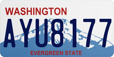 WA license plate AYU8177