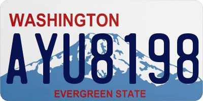 WA license plate AYU8198