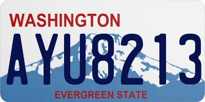 WA license plate AYU8213