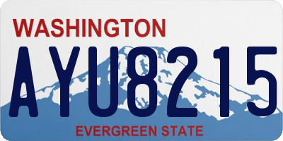 WA license plate AYU8215