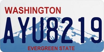WA license plate AYU8219