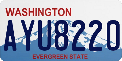WA license plate AYU8220