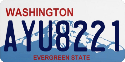 WA license plate AYU8221