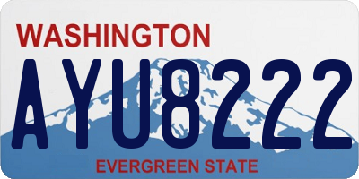 WA license plate AYU8222
