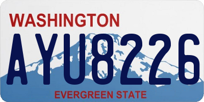 WA license plate AYU8226