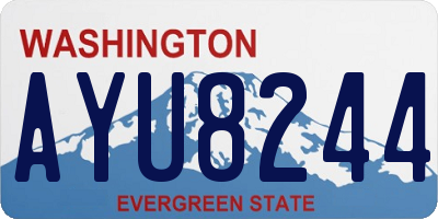 WA license plate AYU8244