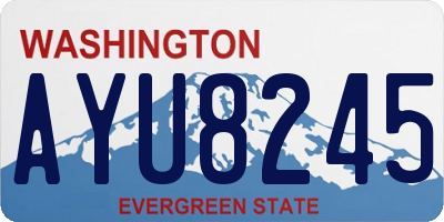 WA license plate AYU8245