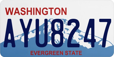 WA license plate AYU8247