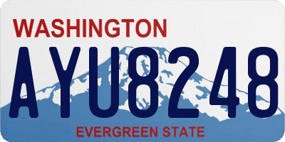WA license plate AYU8248