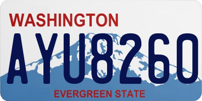 WA license plate AYU8260