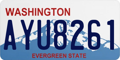 WA license plate AYU8261