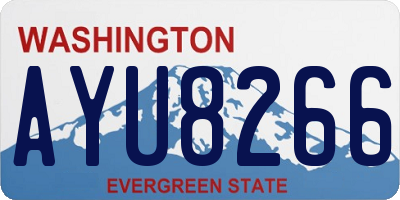 WA license plate AYU8266