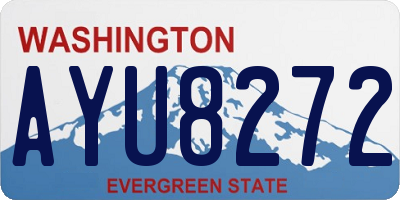 WA license plate AYU8272