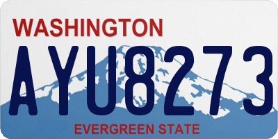 WA license plate AYU8273