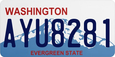 WA license plate AYU8281