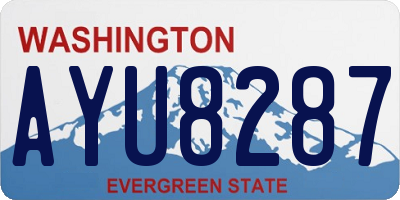 WA license plate AYU8287