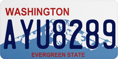 WA license plate AYU8289