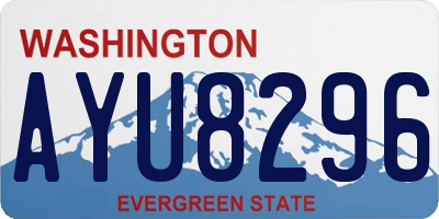 WA license plate AYU8296