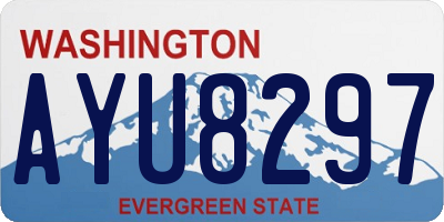 WA license plate AYU8297