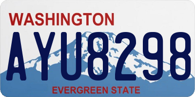 WA license plate AYU8298