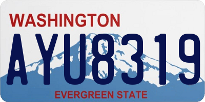 WA license plate AYU8319
