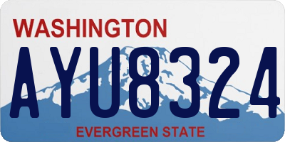 WA license plate AYU8324