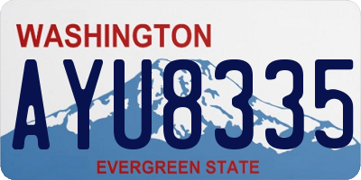 WA license plate AYU8335