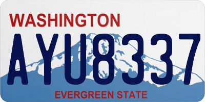 WA license plate AYU8337