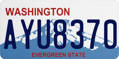 WA license plate AYU8370