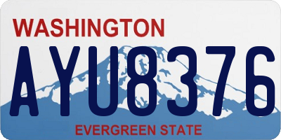 WA license plate AYU8376