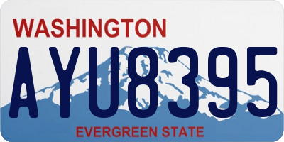 WA license plate AYU8395