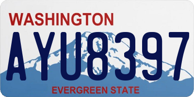 WA license plate AYU8397