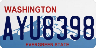 WA license plate AYU8398