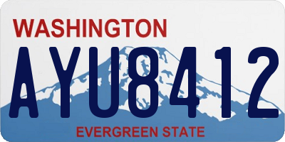 WA license plate AYU8412