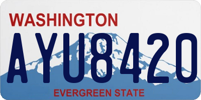 WA license plate AYU8420
