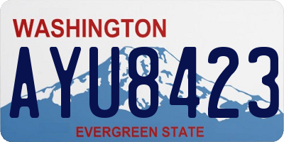 WA license plate AYU8423