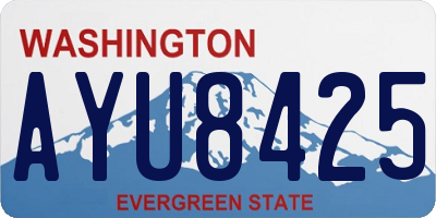 WA license plate AYU8425